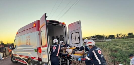 Homem fica gravemente ferido após ser atropelado por carro em Nova Santa Rosa