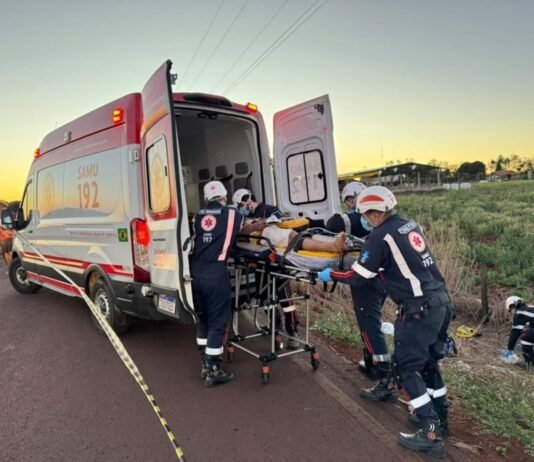 Homem fica gravemente ferido após ser atropelado por carro em Nova Santa Rosa