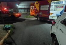 Jovem de 24 anos fica ferido gravemente em acidente entre moto e carro em Marechal Rondon