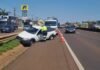 MOTORISTA PASSA MAL, SAI DA PISTA E BATE CARRO CONTRA MURETA NA BR-277