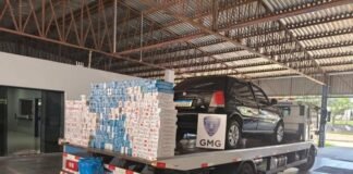 Mais de 5.000 maços de cigarros contrabandeados são apreendidos pela Guarda Municipal de Guaíra