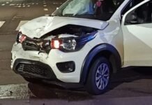 Motociclista sai ileso após colisão frontal com carro em Toledo