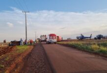 Mulher e homem morrem após acidente entre dois carros em distrito de Cascavel