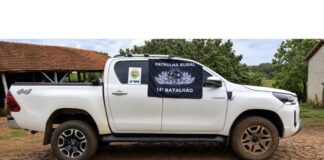 Patrulha Rural recupera caminhonete furtada no Rio Grande do Sul em área rural de Missal