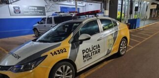 Após tentativa de Fuga, disparos e colisão, PM apreende dois veículos em Entre Rios do Oeste