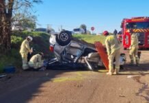 Capotamento na BR-369 em Cascavel resulta na morte de mulher