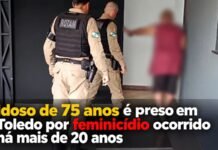 Idoso de 75 anos é preso em Toledo por feminicídio ocorrido há mais de 20 anos