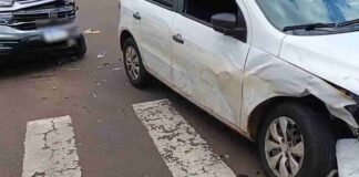 FIAT TORO E GOL BATEM EM CRUZAMENTO MOVIMENTADO NO CENTRO DE TOLEDO