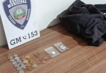 Homem é preso com pedras de crack e cocaína após fugir da GM de bicicleta em Toledo