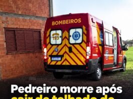 Pedreiro morre após cair de telhado de 10 metros de altura em Marechal Rondon