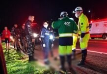 Pedestre morre após ser atropelado por táxi na BR-277 em Matelândia