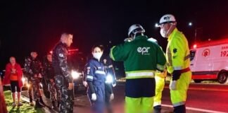 Pedestre morre após ser atropelado por táxi na BR-277 em Matelândia