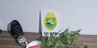 ROTAM APREENDE CRACK, MACONHA E PRENDE DUAS PESSOAS EM RESIDÊNCIA DE TOLEDO