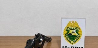 Revólver calibre 38 é encontrado dentro de carro e homem acaba preso em Marechal Rondon