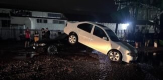 VENTO LEVANTA CARRO EM FRANCISCO BELTRÃO E TEMPORAIS CAUSAM ESTRAGOS NO PARANÁ