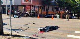 Polícia Científica constata que ônibus esmagou crânio de mulher em acidente no Centro de Cascavel