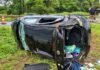 Capotamento na BR-163 deixa três pessoas gravemente feridas entre Toledo e Marechal Rondon