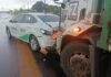 CAMINHÃO ATINGE CARRO E MOTOCICLETA EM ACIDENTE DURANTE CHUVA INTENSA NA PR-585, EM TOLEDO