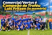 Comercial/Vertys vence o Maracanã e levanta a Taça de campeão da 1ª Fase do Municipal de Amadores