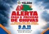 Defesa Civil de Toledo alerta para semana de chuvas intensas no Paraná
