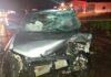 Mulher morre e dois ficam feridos em colisão frontal entre carros na PR-239 em Assis Chateaubriand