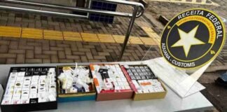 Receita apreende R$ 450 mil em medicamentos e eletrônicos em Santa Terezinha de Itaipu