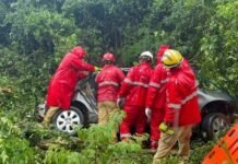 GRAVE ACIDENTE NA PR-180 MOBILIZA EQUIPES DO CORPO DE BOMBEIROS