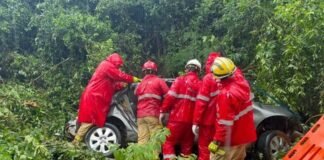 GRAVE ACIDENTE NA PR-180 MOBILIZA EQUIPES DO CORPO DE BOMBEIROS